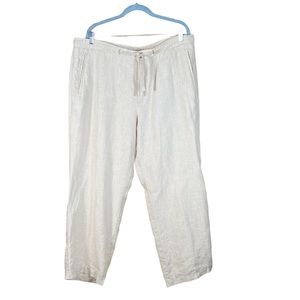 Tasso Elba Men’s 100% Lightweight Linen Casual Pants 38 X 28 Altered